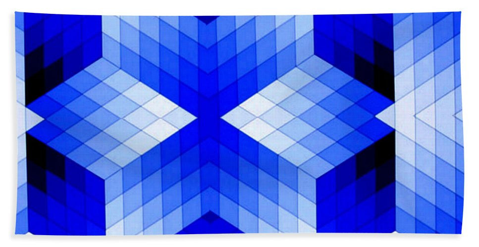 Towel - Geometric In Blue