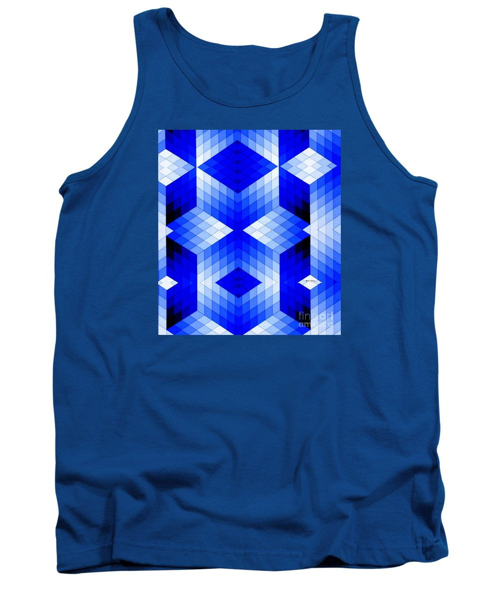 Tank Top - Geometric In Blue