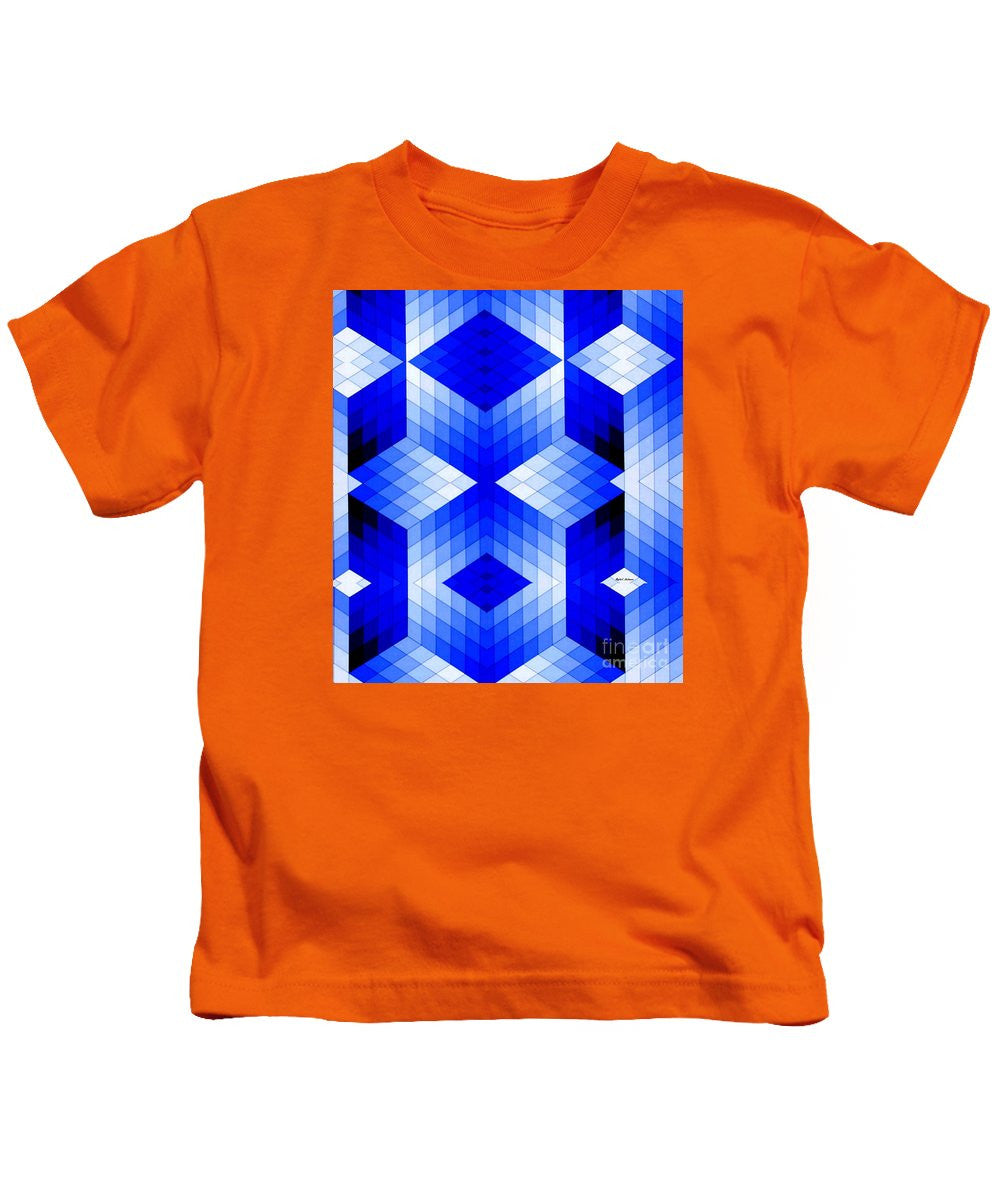 Kids T-Shirt - Geometric In Blue