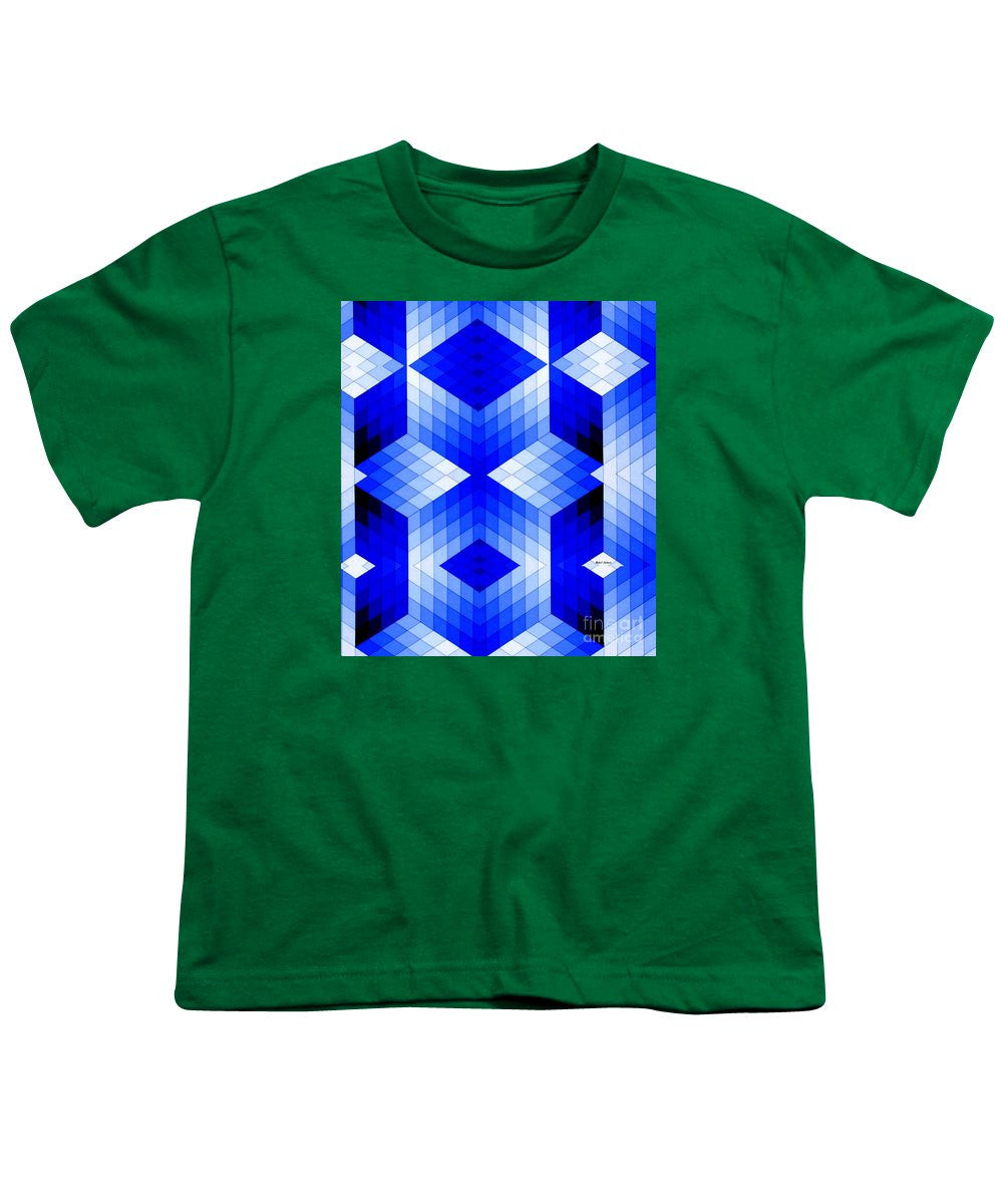 Youth T-Shirt - Geometric In Blue