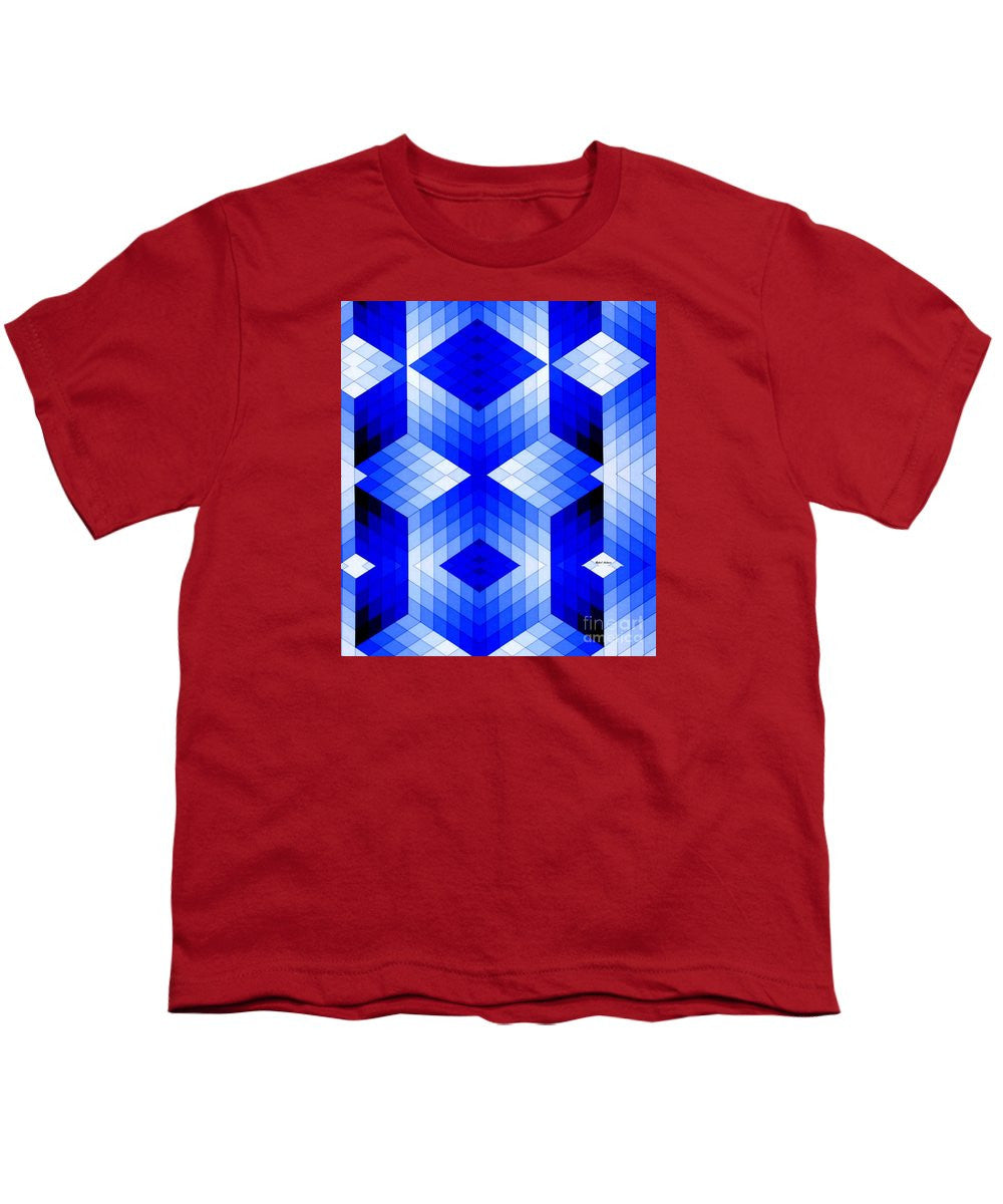 Youth T-Shirt - Geometric In Blue