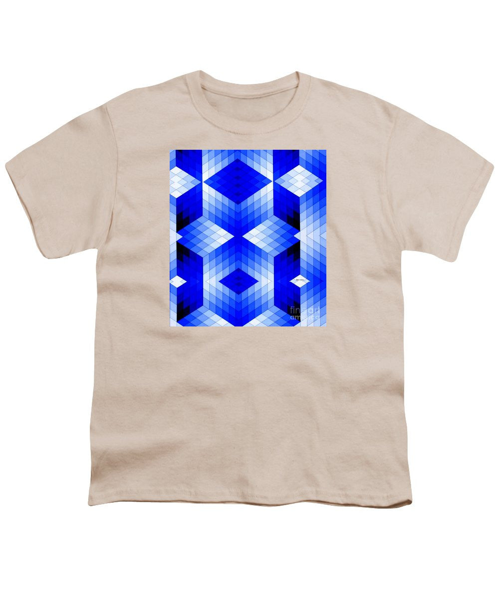 Youth T-Shirt - Geometric In Blue