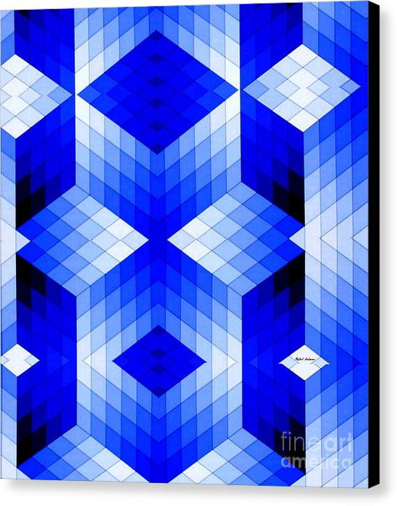 Canvas Print - Geometric In Blue