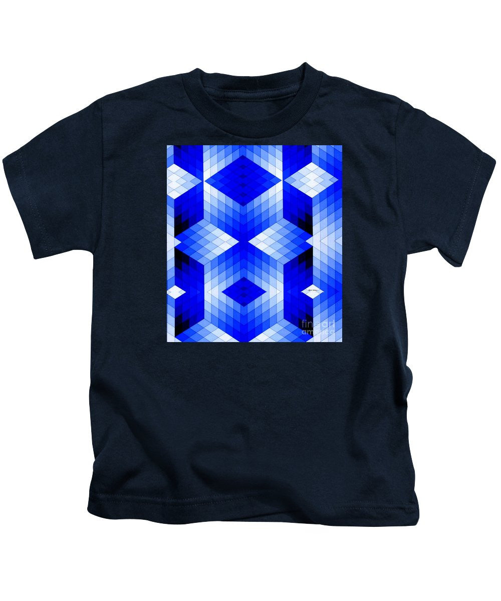 Kids T-Shirt - Geometric In Blue