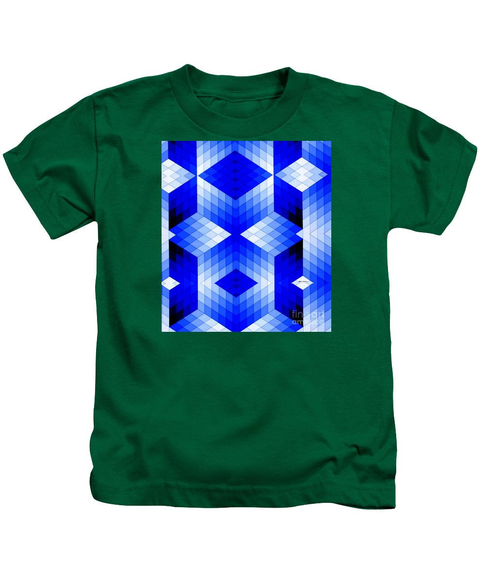 Kids T-Shirt - Geometric In Blue