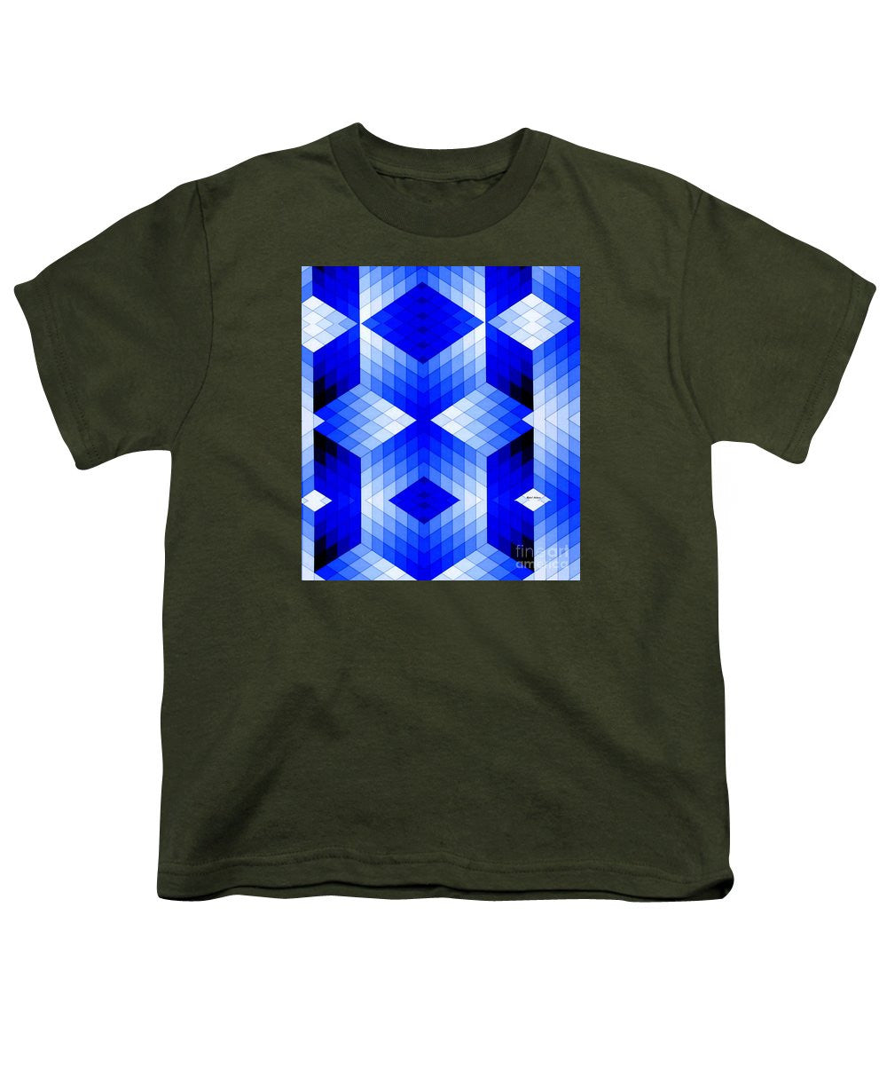 Youth T-Shirt - Geometric In Blue