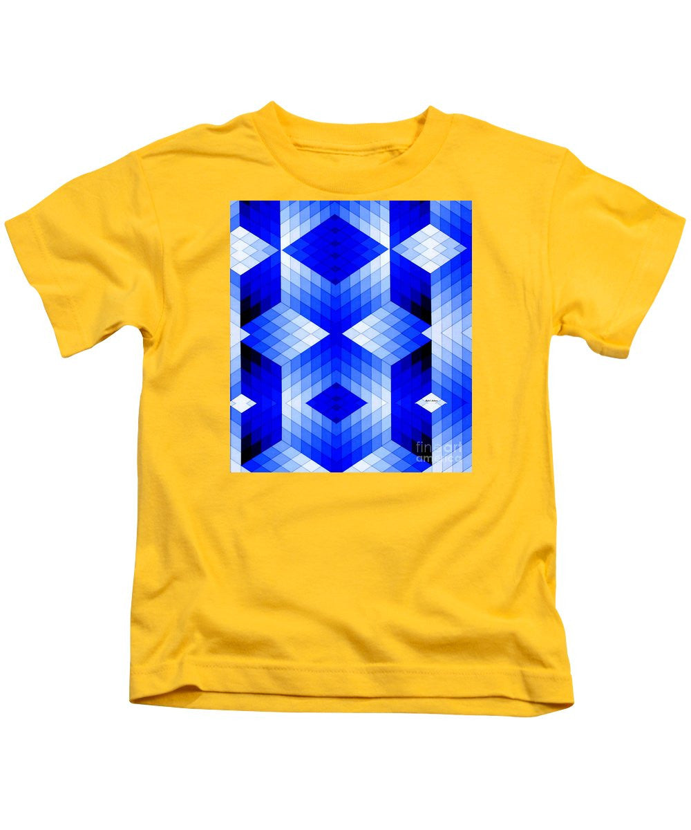 Kids T-Shirt - Geometric In Blue