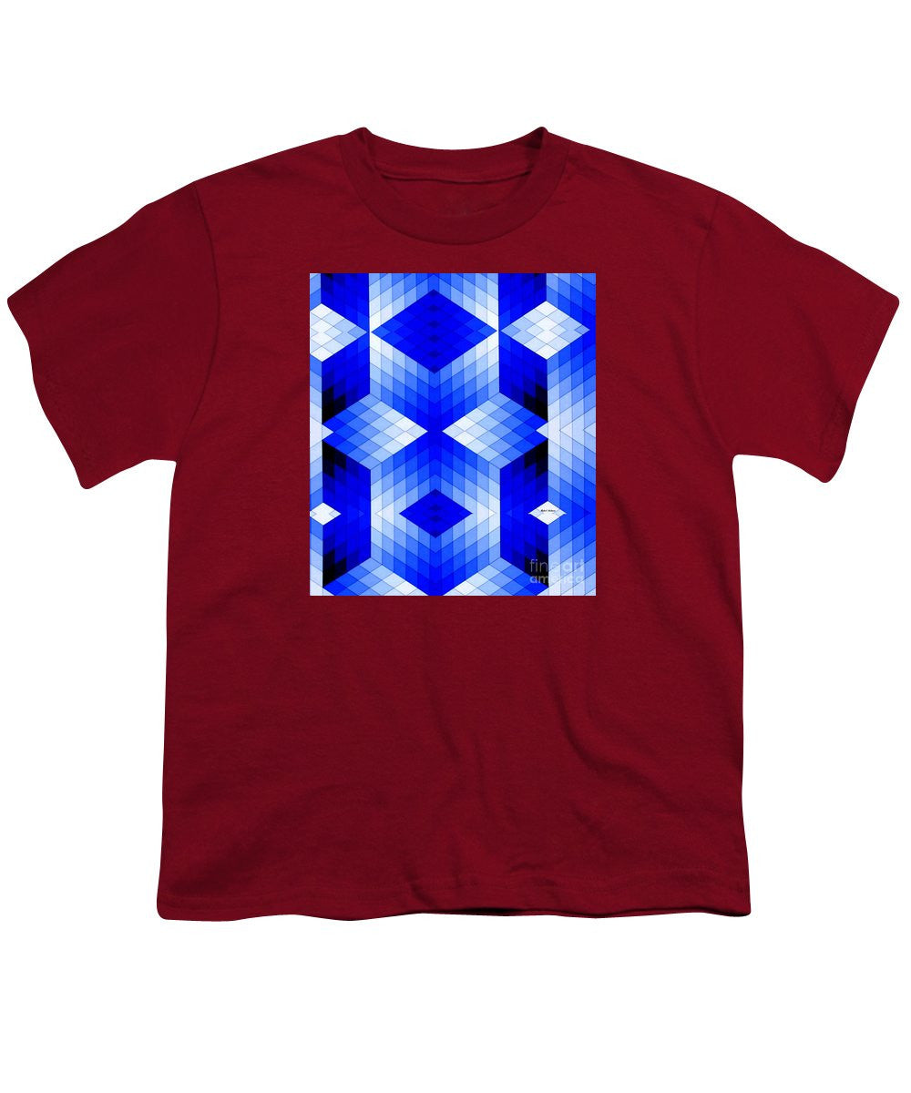 Youth T-Shirt - Geometric In Blue