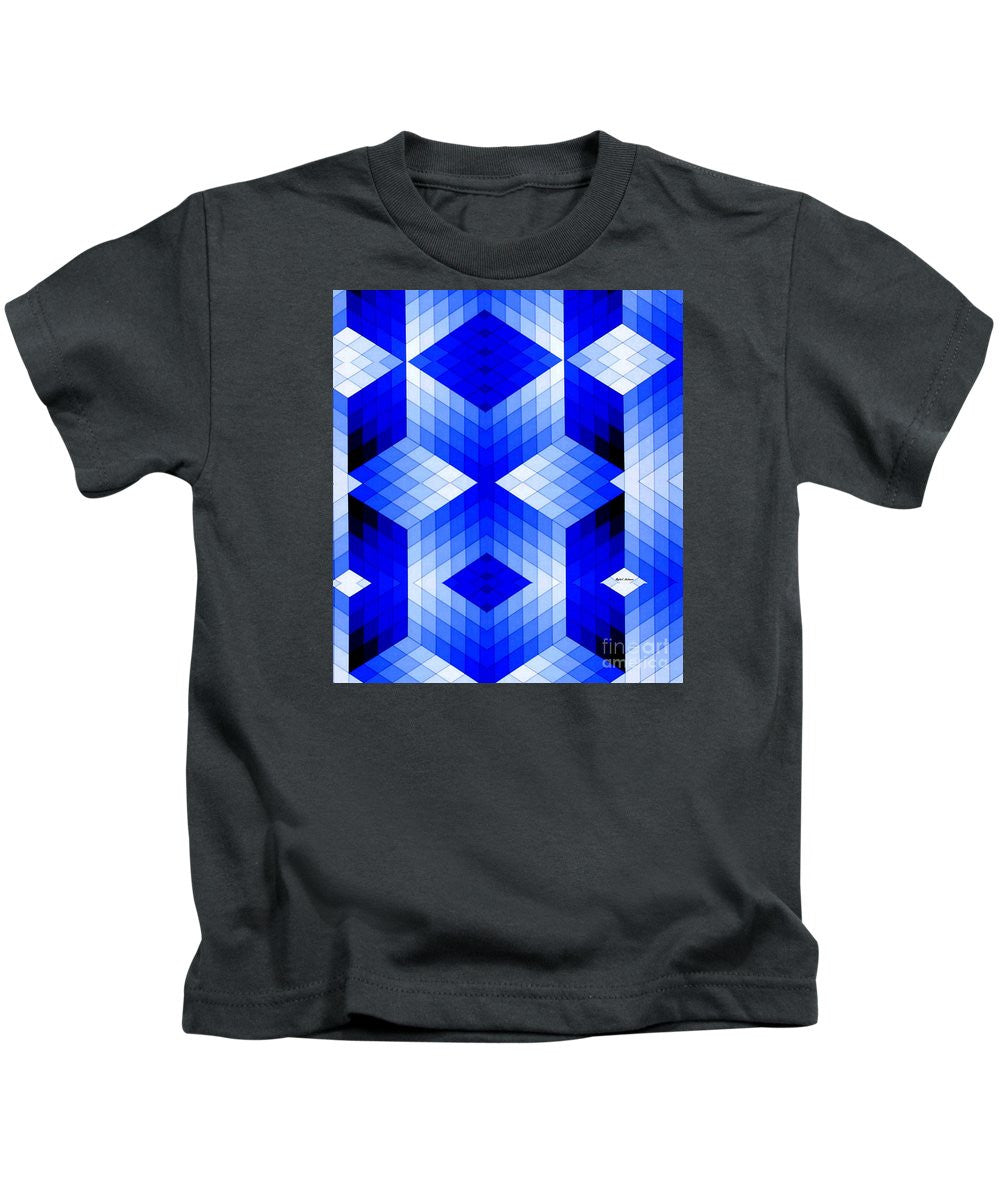 Kids T-Shirt - Geometric In Blue