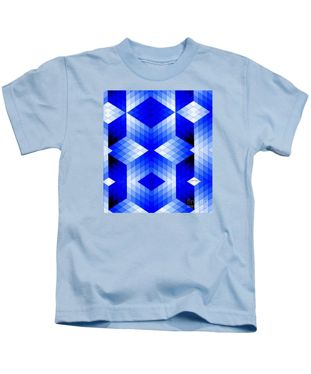 Kids T-Shirt - Geometric In Blue