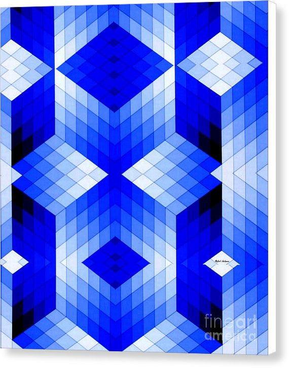 Canvas Print - Geometric In Blue