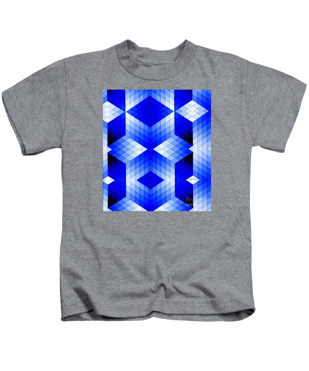 Kids T-Shirt - Geometric In Blue