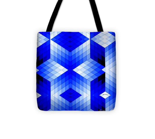 Tote Bag - Geometric In Blue