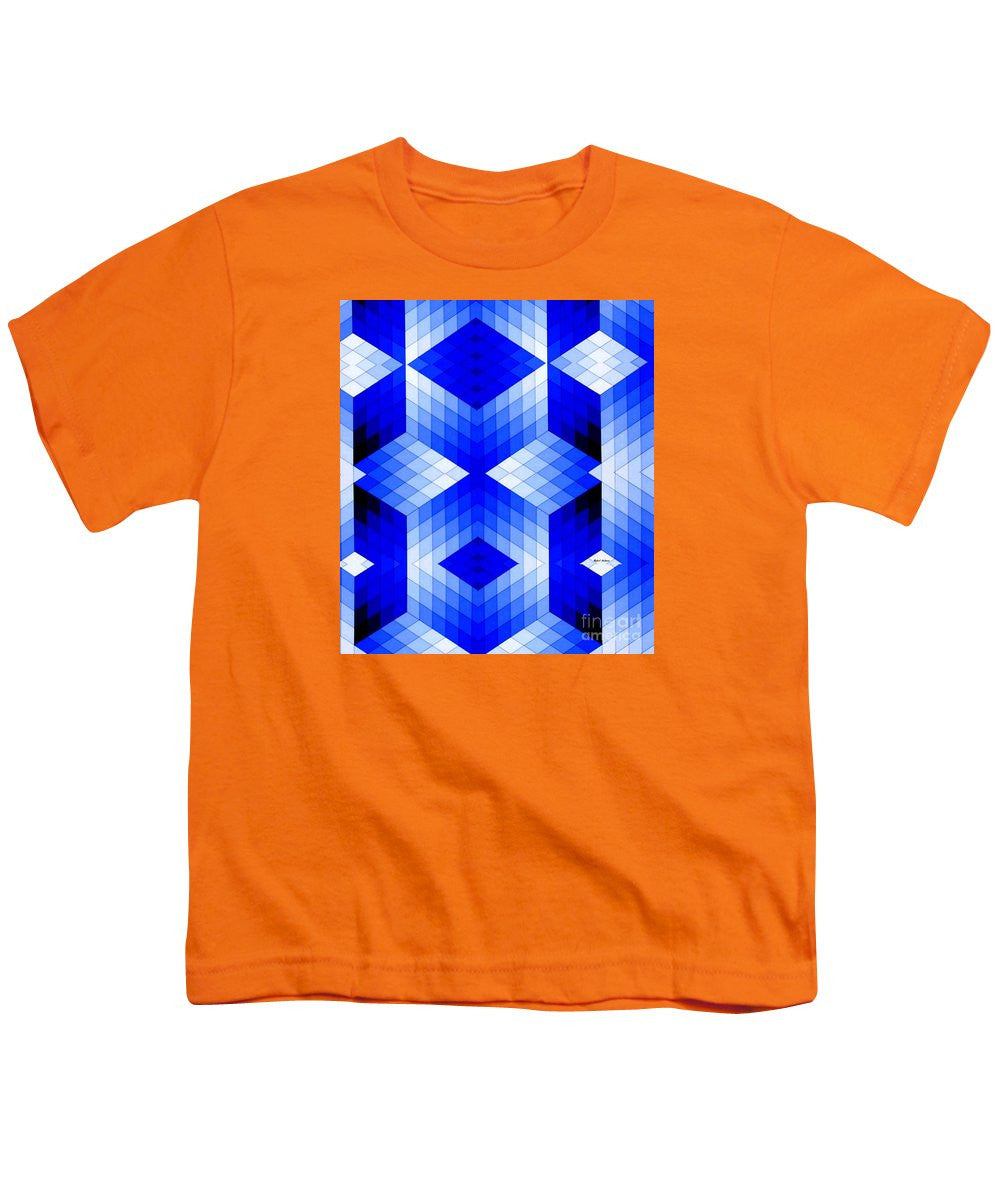 Youth T-Shirt - Geometric In Blue