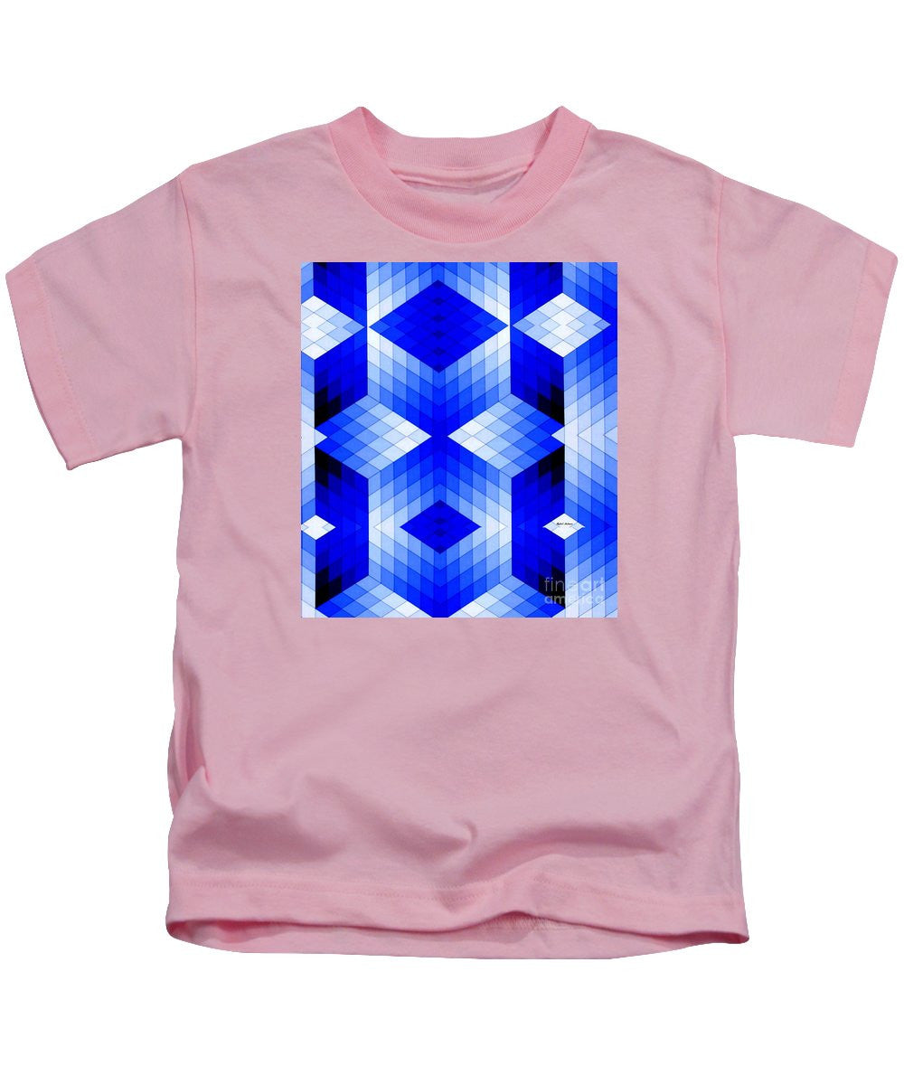 Kids T-Shirt - Geometric In Blue