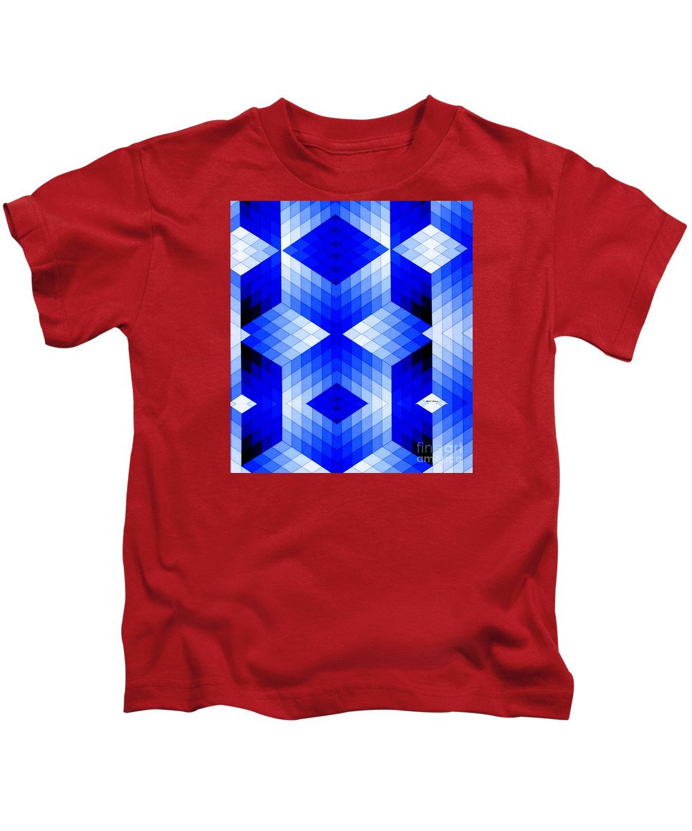 Kids T-Shirt - Geometric In Blue