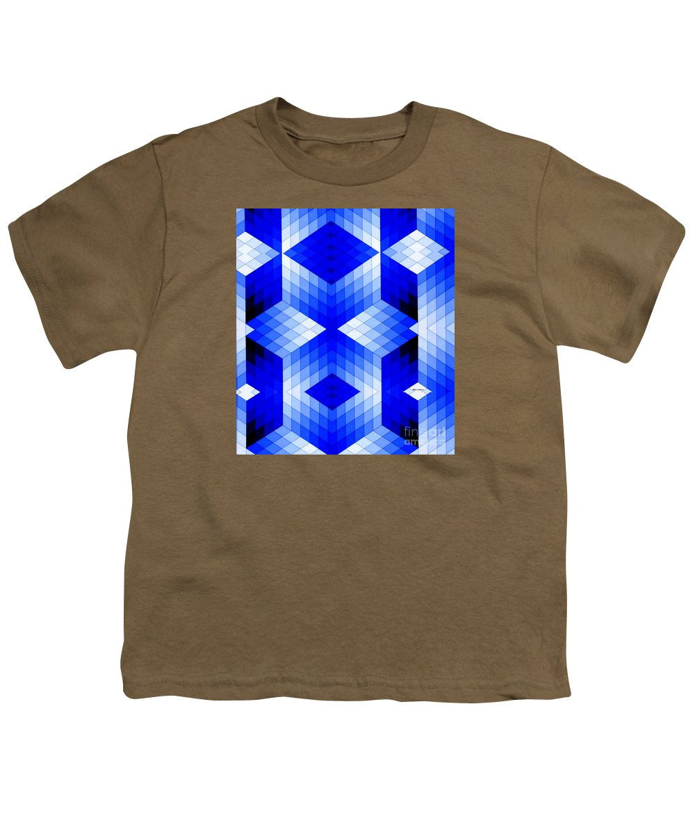 Youth T-Shirt - Geometric In Blue