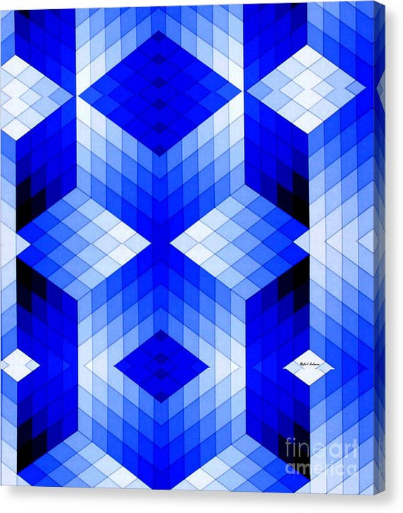 Canvas Print - Geometric In Blue