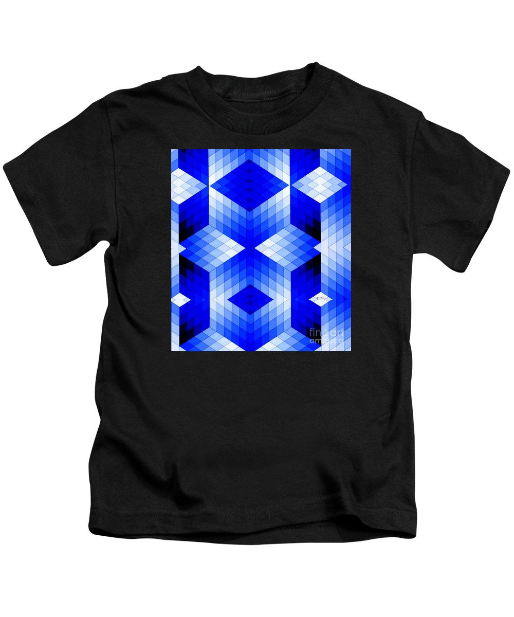 Kids T-Shirt - Geometric In Blue