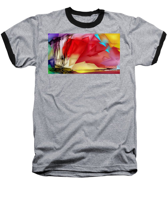 Geometric Rainbow - Baseball T-Shirt