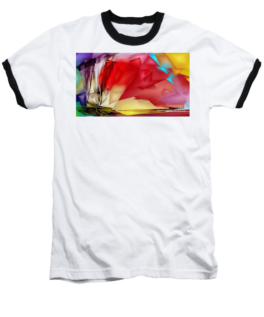 Geometric Rainbow - Baseball T-Shirt