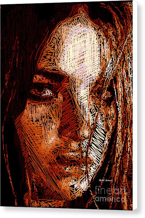 Girl Portrait In Sepia  - Canvas Print