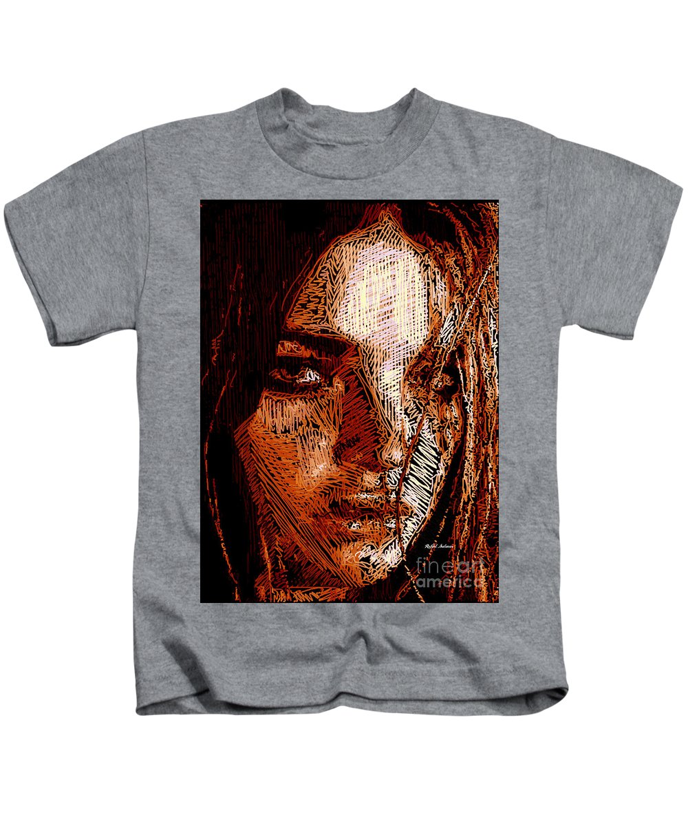 Portrait de fille en sépia - T-shirt pour enfants