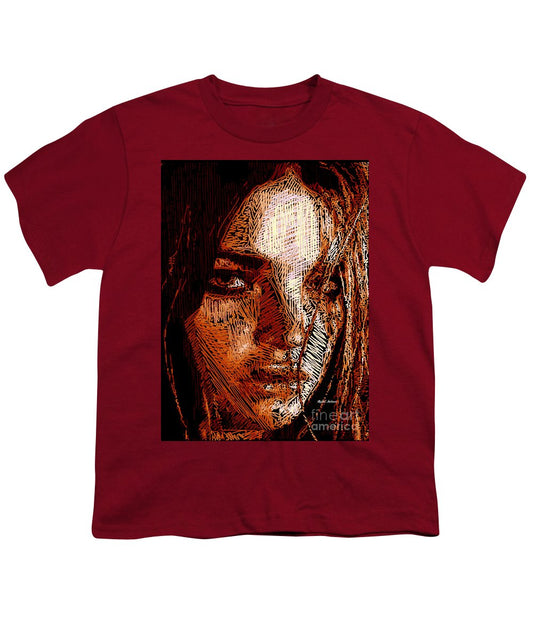 Girl Portrait In Sepia  - Youth T-Shirt