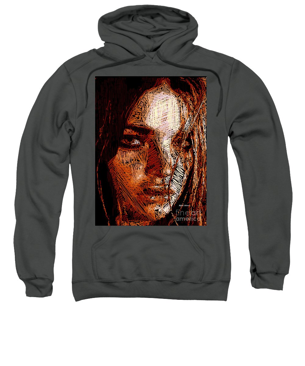 Girl Portrait In Sepia  - Sweatshirt