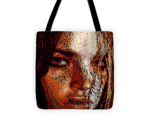 Girl Portrait In Sepia  - Tote Bag