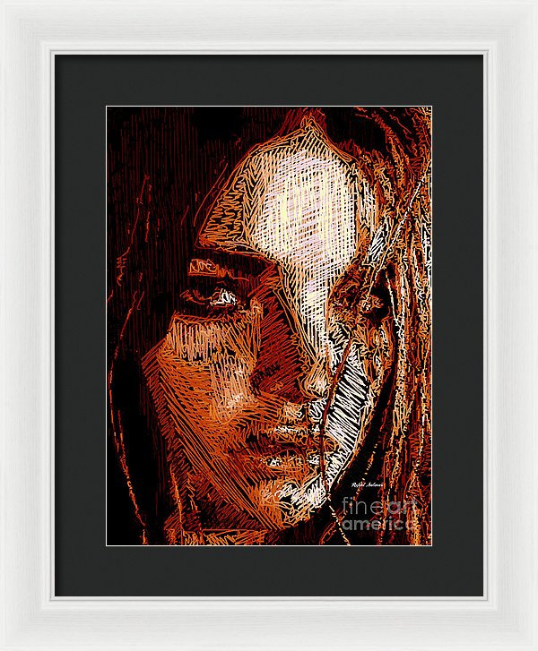 Girl Portrait In Sepia  - Framed Print