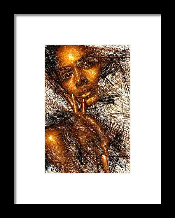 Framed Print - Gold Fingers