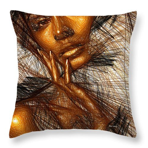 Throw Pillow - Gold Fingers