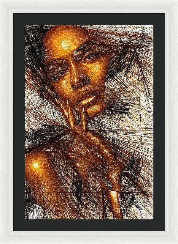 Framed Print - Gold Fingers