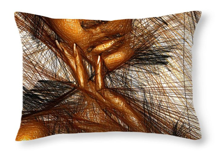 Throw Pillow - Gold Fingers