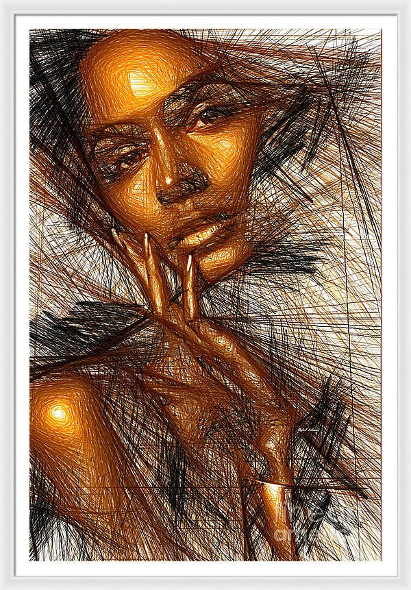 Framed Print - Gold Fingers