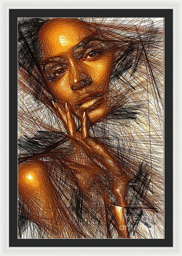 Framed Print - Gold Fingers