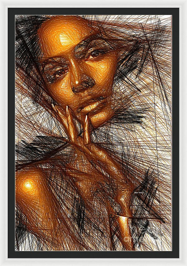 Framed Print - Gold Fingers