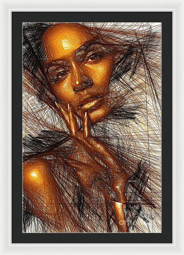 Framed Print - Gold Fingers