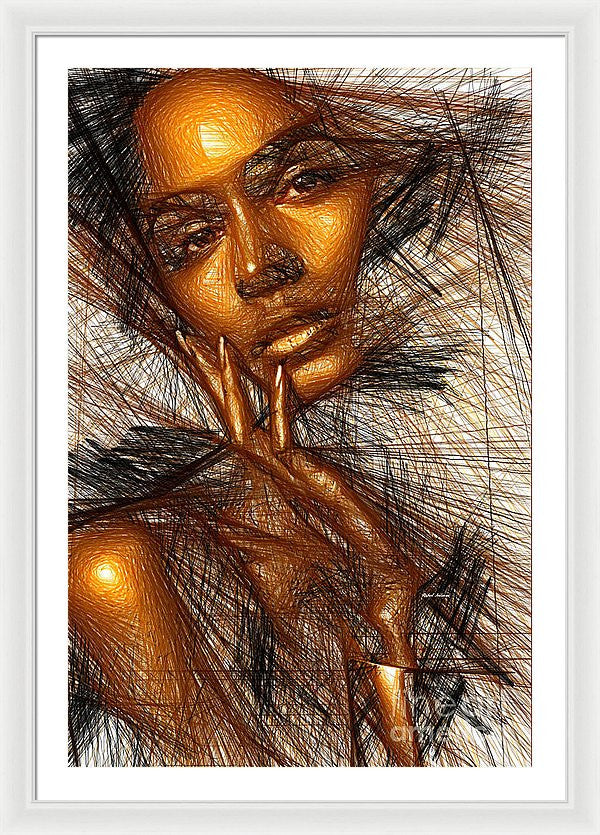 Framed Print - Gold Fingers