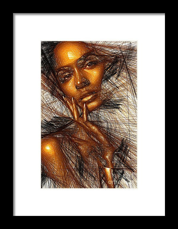 Framed Print - Gold Fingers