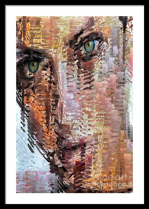 Framed Print - Green Eyes Girl