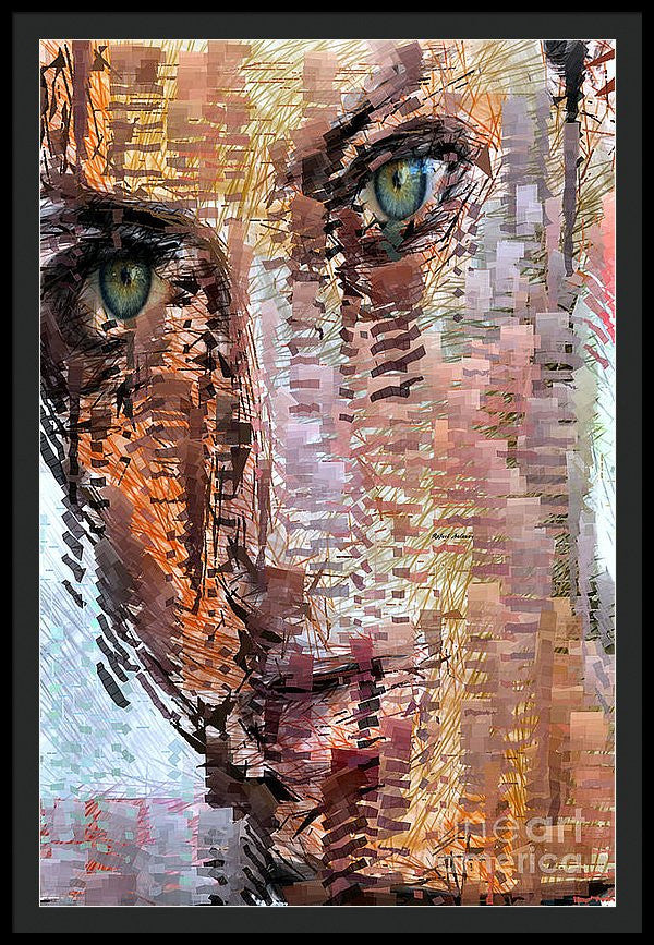 Framed Print - Green Eyes Girl