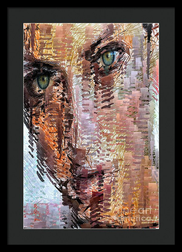 Framed Print - Green Eyes Girl