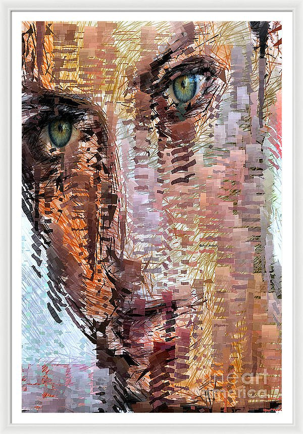 Framed Print - Green Eyes Girl