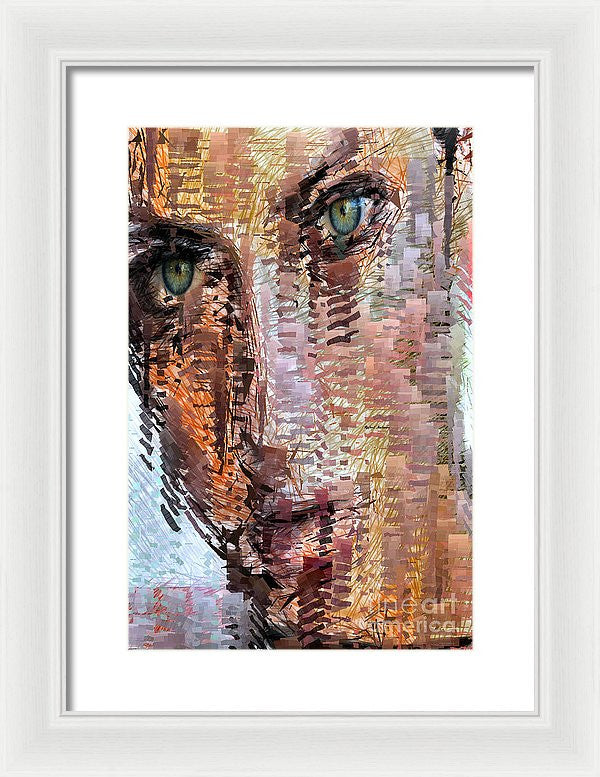 Framed Print - Green Eyes Girl