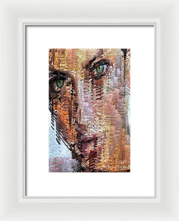 Framed Print - Green Eyes Girl