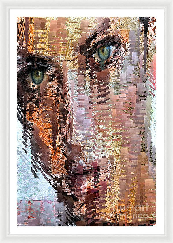 Framed Print - Green Eyes Girl