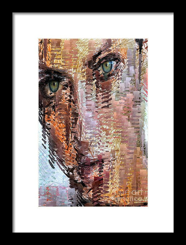 Framed Print - Green Eyes Girl