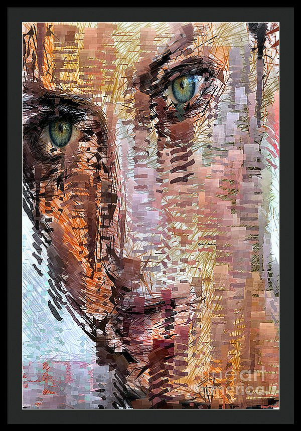 Framed Print - Green Eyes Girl